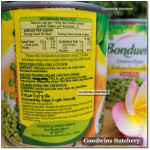 Vegetable Bonduelle France tin GREEN PEAS EXTRA FINE 200g